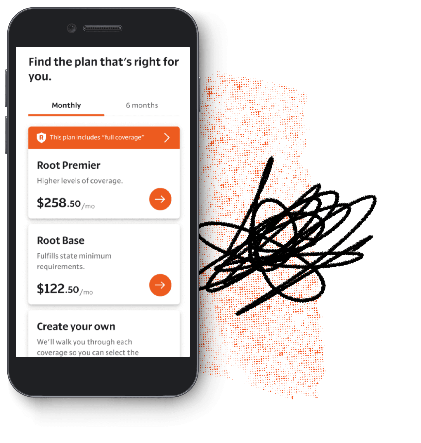 <b class="accent">FIG. 10 — </b> Root Sans in-use for onboarding new customers.<br>Design: Root Insurance